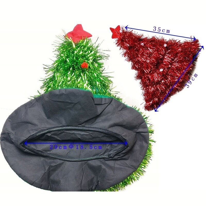 Tinsel juletræ hat  on 1pc pandebånd julefars julefest julemand fancy dress kostume hat dekorationer hovedbeklædning