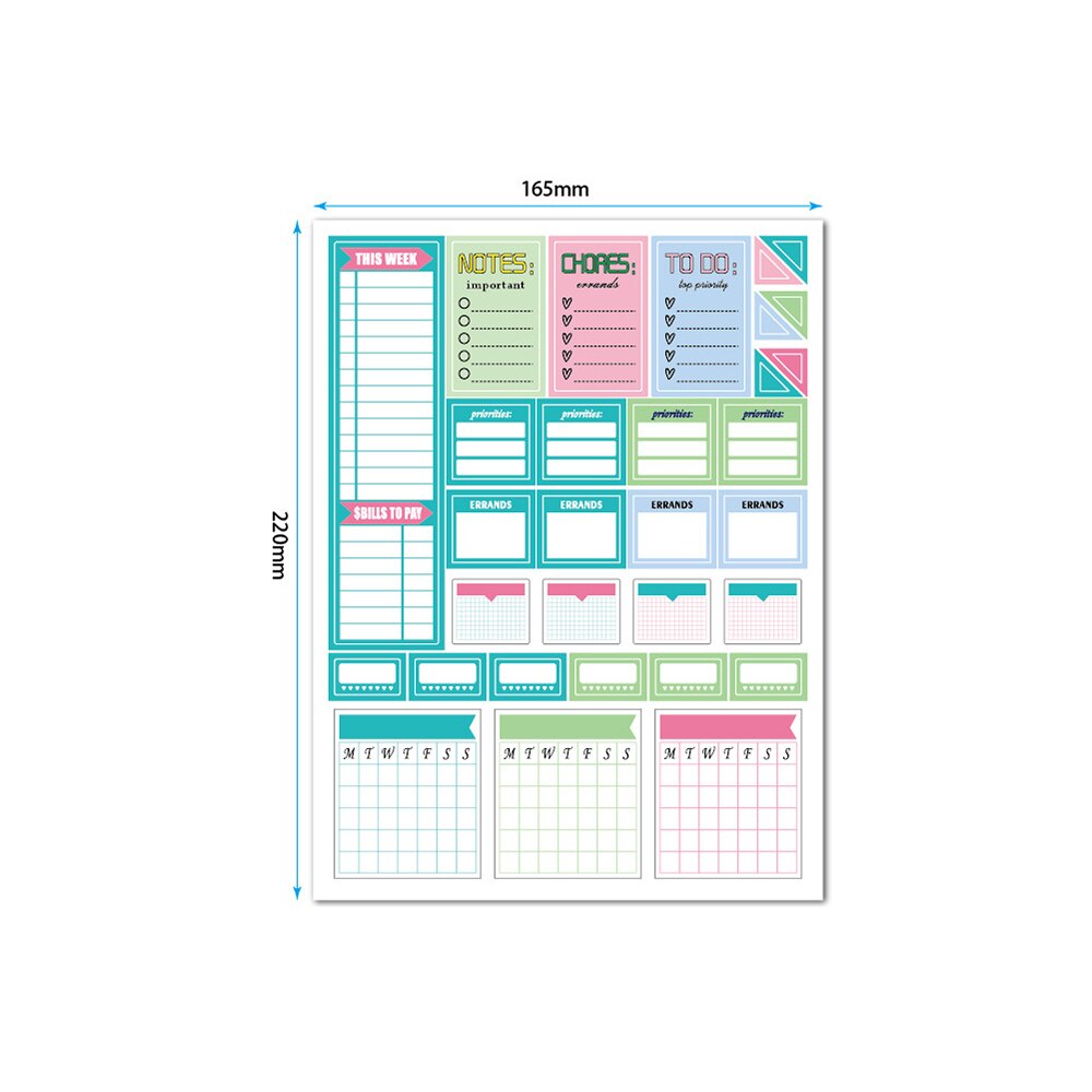 730pcs Weekly Daily Planner Stickers Monthly Planning,to Do List Stickers, Weekly Plan Agenda Stickers For School Home Office