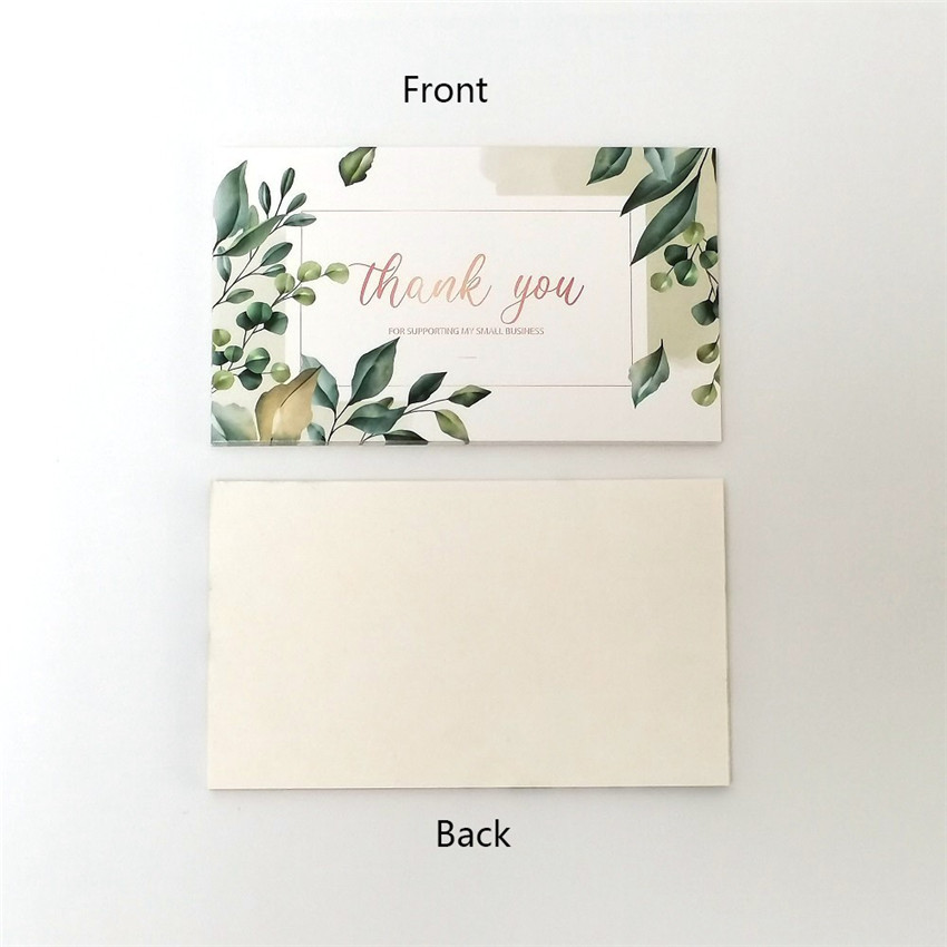 30Pcs/pack Flower thank you for supporting my small business card thank you card Baking cake package decor Wedding Party