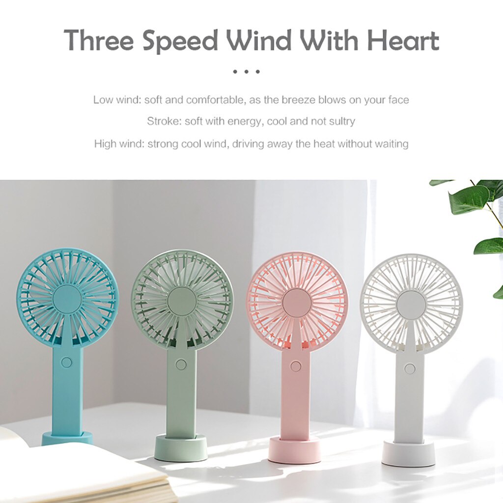 Summer Home Fan Office Outdoor Desktop LED Handheld Charging USB Charging Portable Multi-function Mini Fan Summer Cool