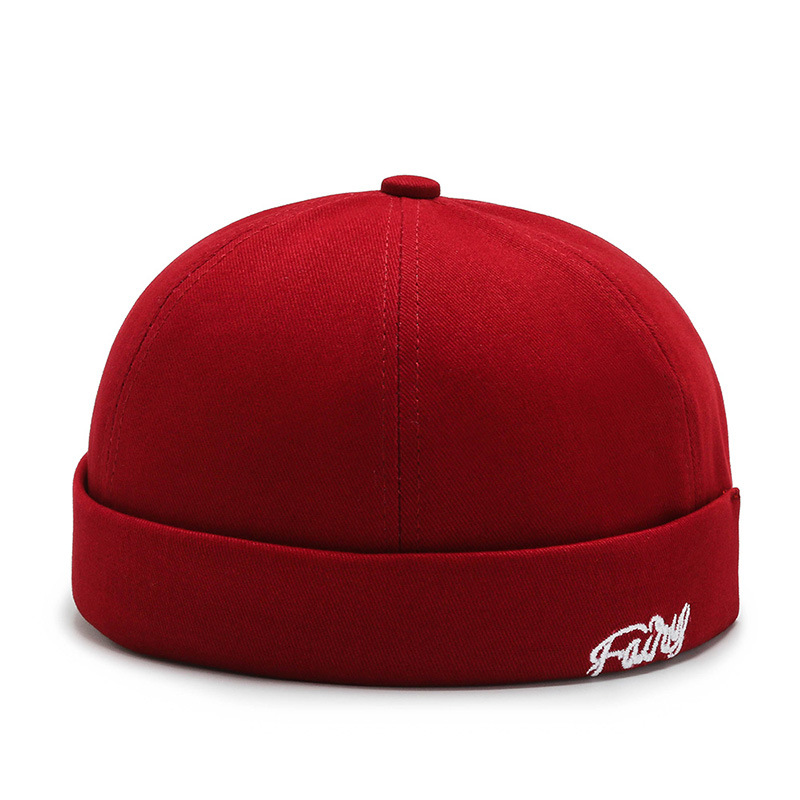 Bonnet de pêcheur en coton, casquette avec tête de mort, taille unique, manchette, , doux, extensible, léger, séchage rapide, Durable: Rouge