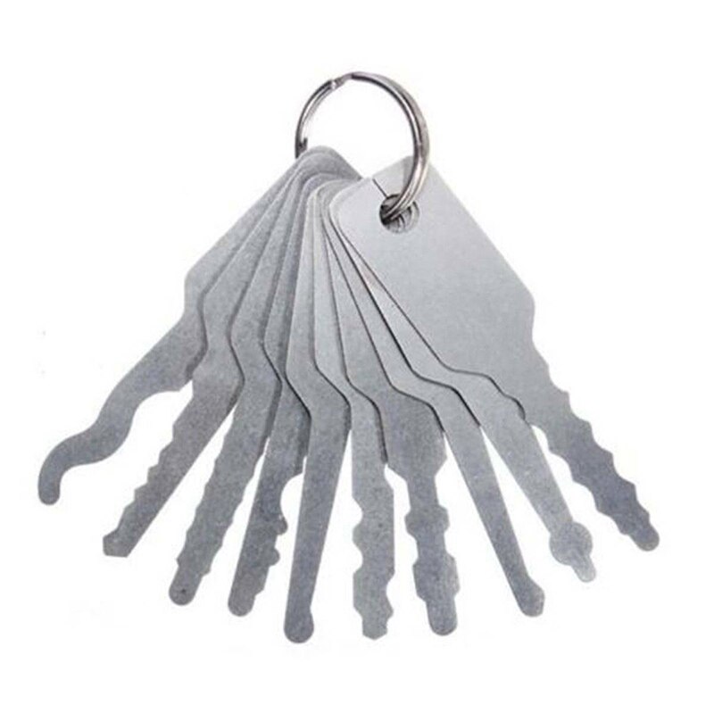 10Pcs Jiggler Keys Dual Sided Car Unlocking Unlock Lock Opening Repair Tool Set