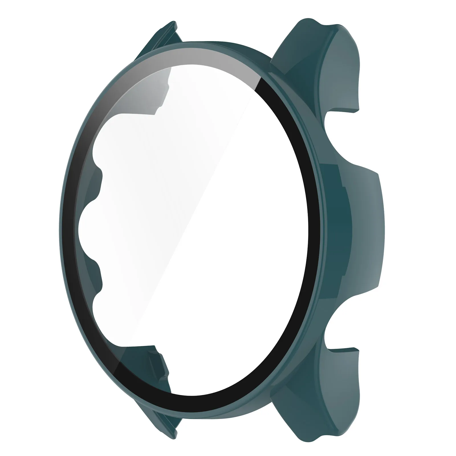 Funda para Garmin Forerunner 255 255S 955 Protector de pantalla cubierta de reloj con vidrio templado para Forerunner 965 265S 265 PC Shell: M / Verde