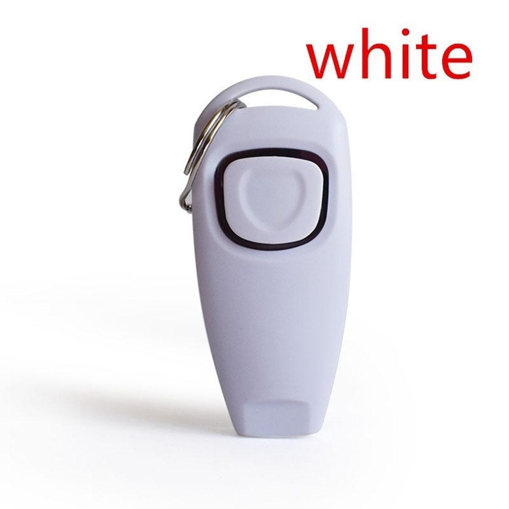 2 in 1 Universal Remote Portable Animal Dog Button Clicker Sound Trainer Pet Training Tool Control Wrist Band Accessory: white