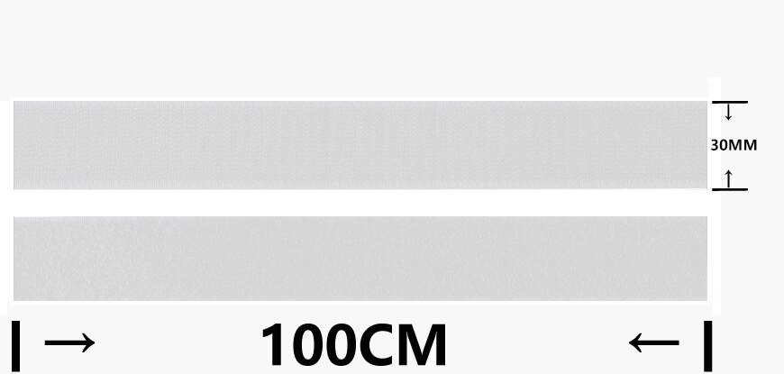 Double Side Magic Tape Hook and Loop Fastener Tape With Glue Nylon Sticker Self-Adhesive Velcros For DIY 20/25/30/38/50mm: White 30mm