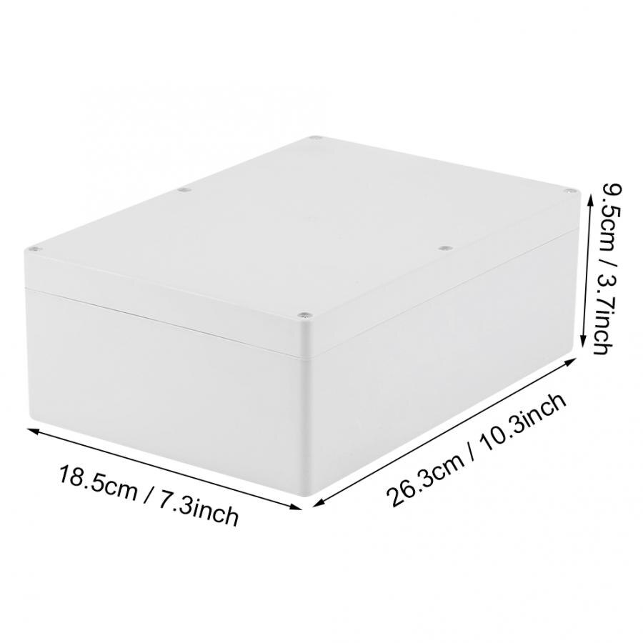 Plastic Junction Box Water-resistant White Plastic Enclosure Project Case DIY Junction Box Wire Junction Box 263*185*95mm