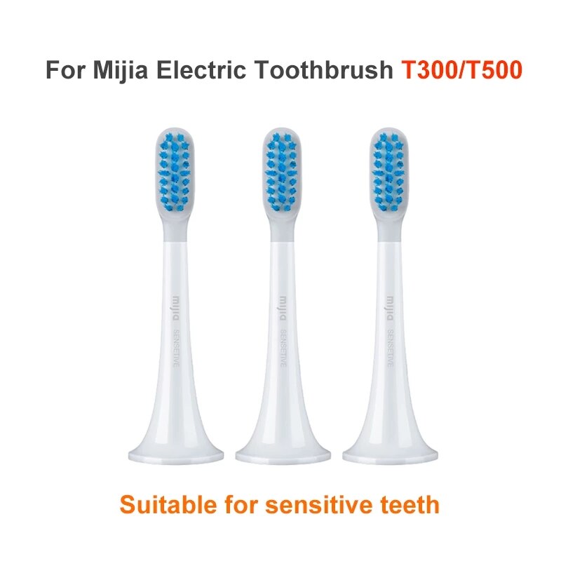 XiaoMi-cabezales de repuesto para cepillo de dientes eléctrico MIJIA Original, 3 uds., T100 T300 T500, embalaje en caja