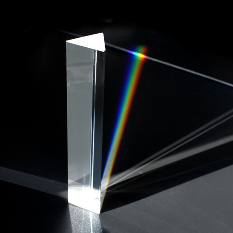 Long Rectangular Prism for Home Decor Triangular Prism Teaching Optical Glass Triple Physics Light Spectrum G08