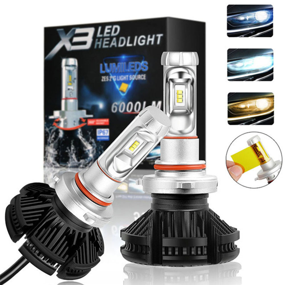 Bil led-strålkastarlampor 50w strålkastare bil bilbelysning zes  h4 led  h7 lampor turbo led  h11 hb3 9005 hb4 9006 helljus halvljus dimljus