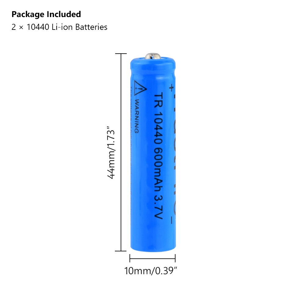 Ycdc 2 / 4 /8Pcs 10440 Batterij 600Mah 3.7V Oplaadbare Lithium Aaa Batterijen Knop Top