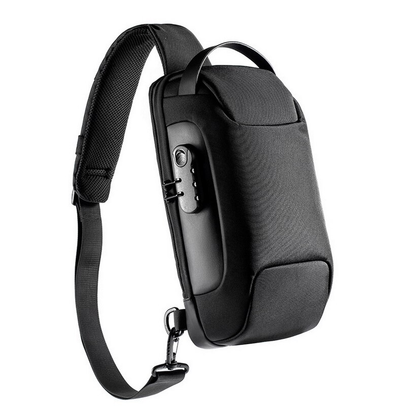 Menns vanntette oxford multifunksjonelle crossbody bag tyverisikring skuldervesker kort tur budbringer brystpose pakke til menn