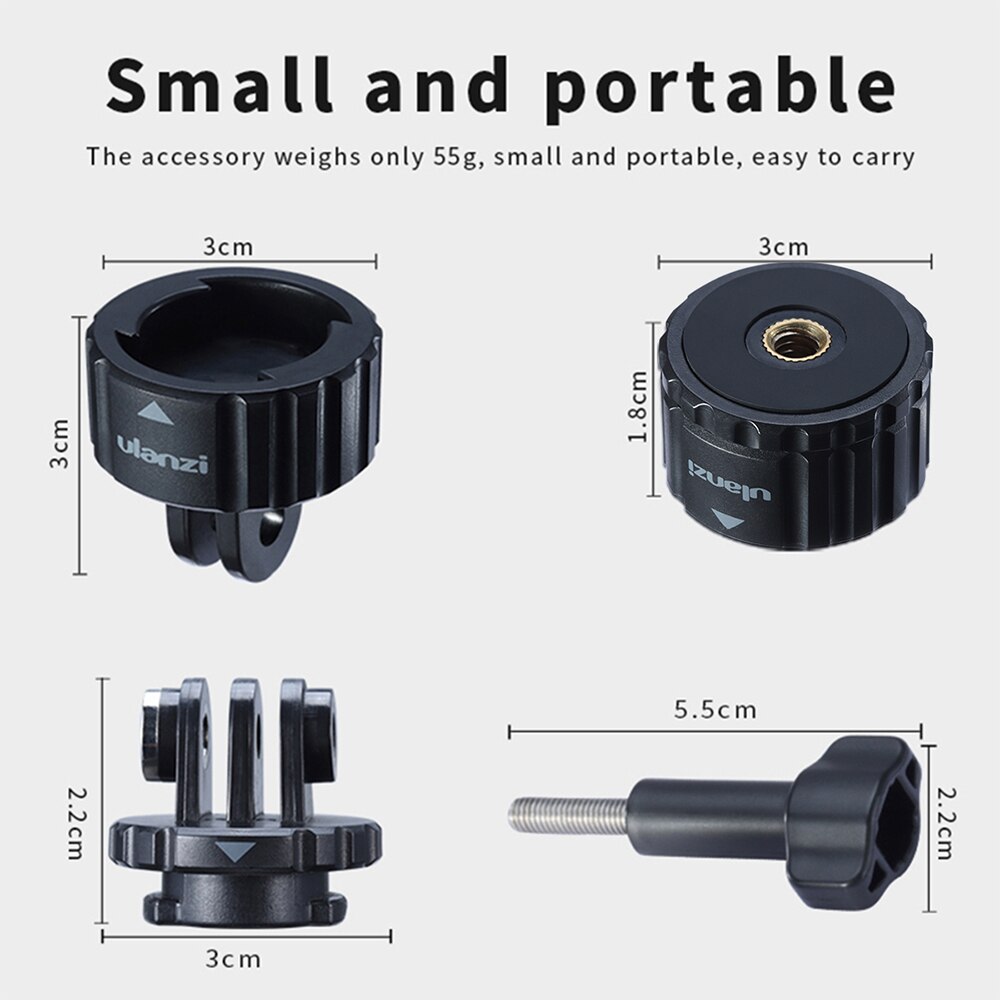 Ulanzi GP-4 schnell Freisetzung Magnetische Montieren Basis GoPro und 1/4'' Stativ Montieren Basis Adapter für GoPro Max/8/7/6/5/4/3 zubehör