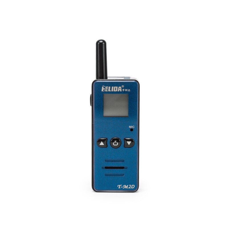 1 unidad, HELIDA T-M2D, 2W, Super Mini Radio bidireccional FRS GMRS UHF 400-520MHz, Mini WALKIE TALKIE: Blue / Euro