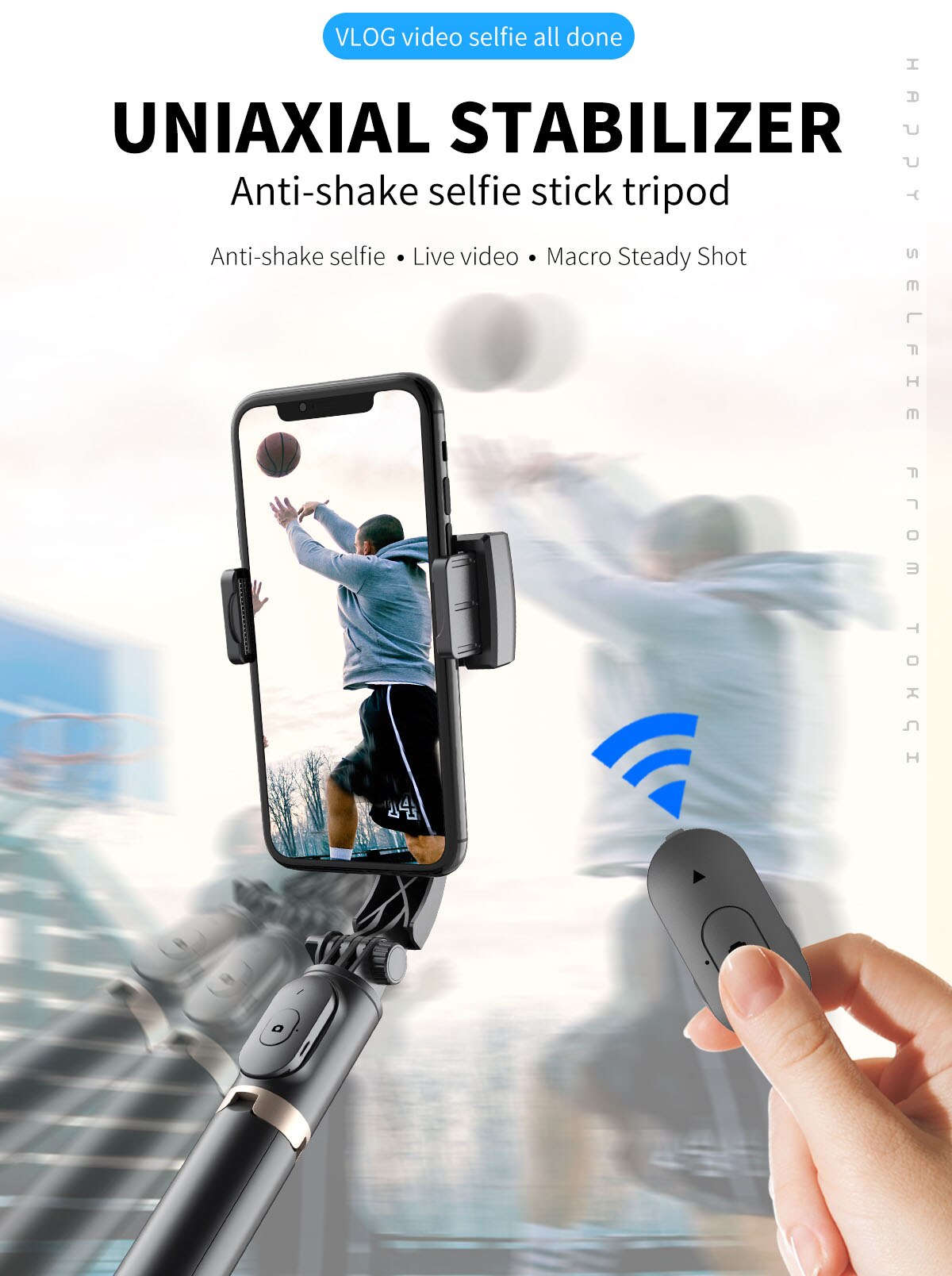 Handheld Gimbal Smartphone Bluetooth Handheld Stabilisator Met Statief Selfie Stok Vouwen Gimbal Voor Smartphone Xiaomi Iphone