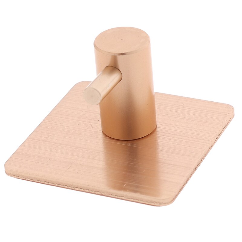 Zelfklevende keuken muur deurhaak sleutelrek keuken handdoekhouder aluminium: Goud