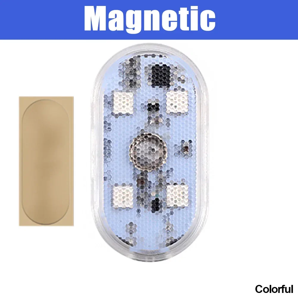 Luci a portato senza fili magnetiche per interni auto Luci a portato per interni per auto Lampada per atmosfera con accento al neon automobilistico ricaricabile tramite USB: Rosso