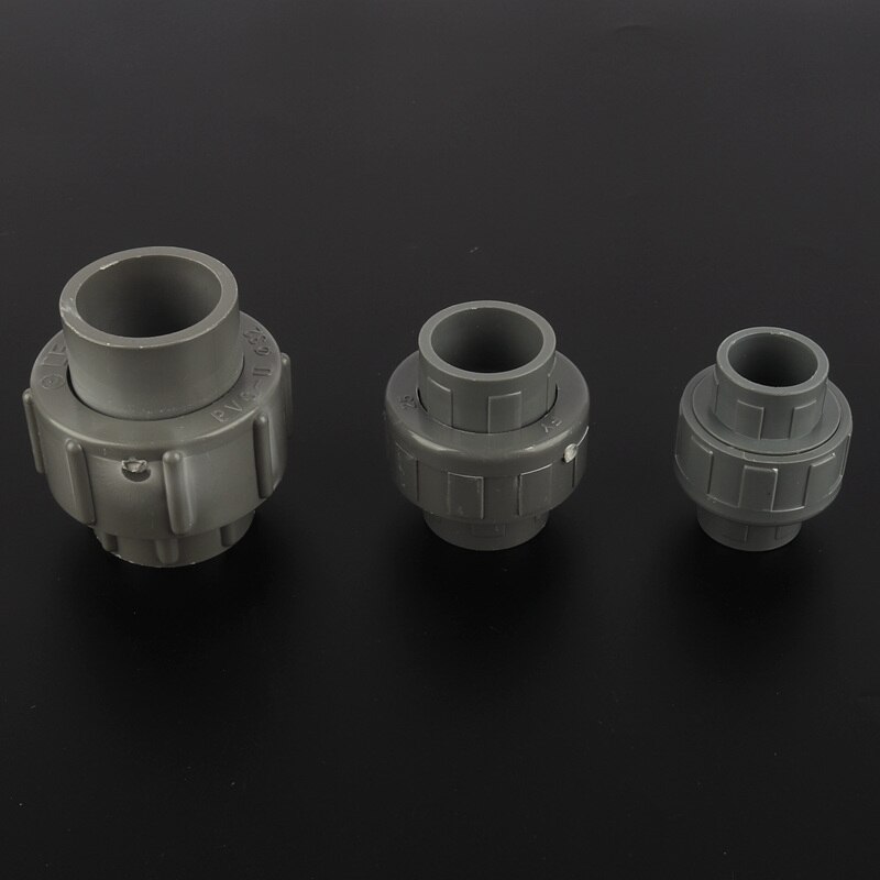 1pc Inner Dia 20/25/32mm PVC Straight Union Connector Plastic Water Supply Pipe Fittings Garden Irrigation PVC Quick Connectors