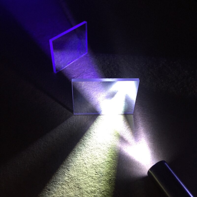 Beam splitting glass plate beam splitter prism 46*57*0.5mm split ratio 50/50 light source visible light beam Glass flat