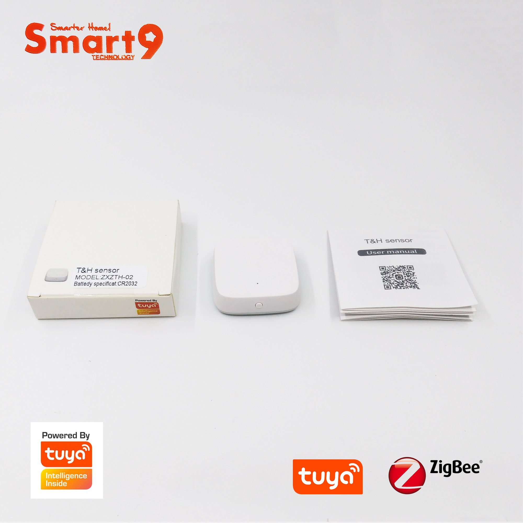 Smart9 ZigBee Sensor de temperatura y humedad que funciona con TuYa ZigBee Hub, Smart Life App Control remoto alimentado por TuYa