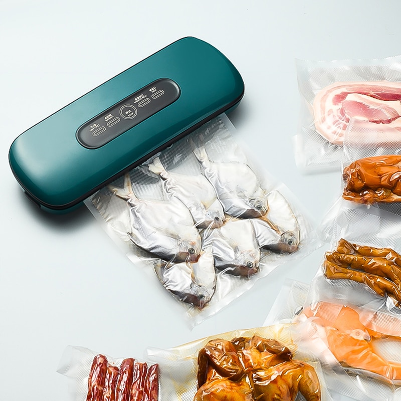 Witte Dolfijn Food Vacuum Sealer Verpakking Machine Keuken Opslag Met 10 Pcs Gratis Voedsel Saver Zakken Sluitmachine