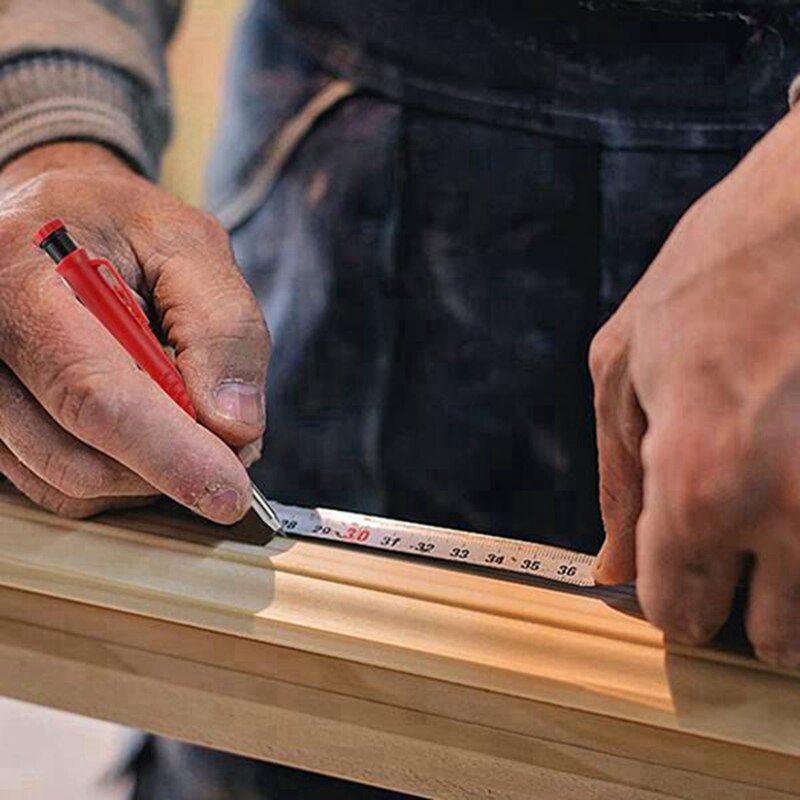 4 Stuks Carpenter Potloden, Bouw Potloden Met 12Pcs Vullingen, Leidt Vulpotlood Architect Potloden