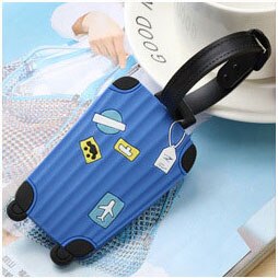 1pc Suitcase Cartoon Luggage Tags ID Tag Address Holder Identifier Label travel Accessories: B16