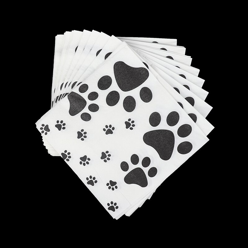 Puppy Paw Themed Pet Birthday Party Decorations Dog Paw Party Print Papernapkins