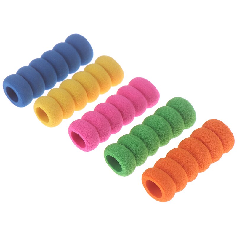 10pcs Pen Cap Pencil Hand Protection Ridged Cap Handwriting Soft Foam Pen Children School Stationery