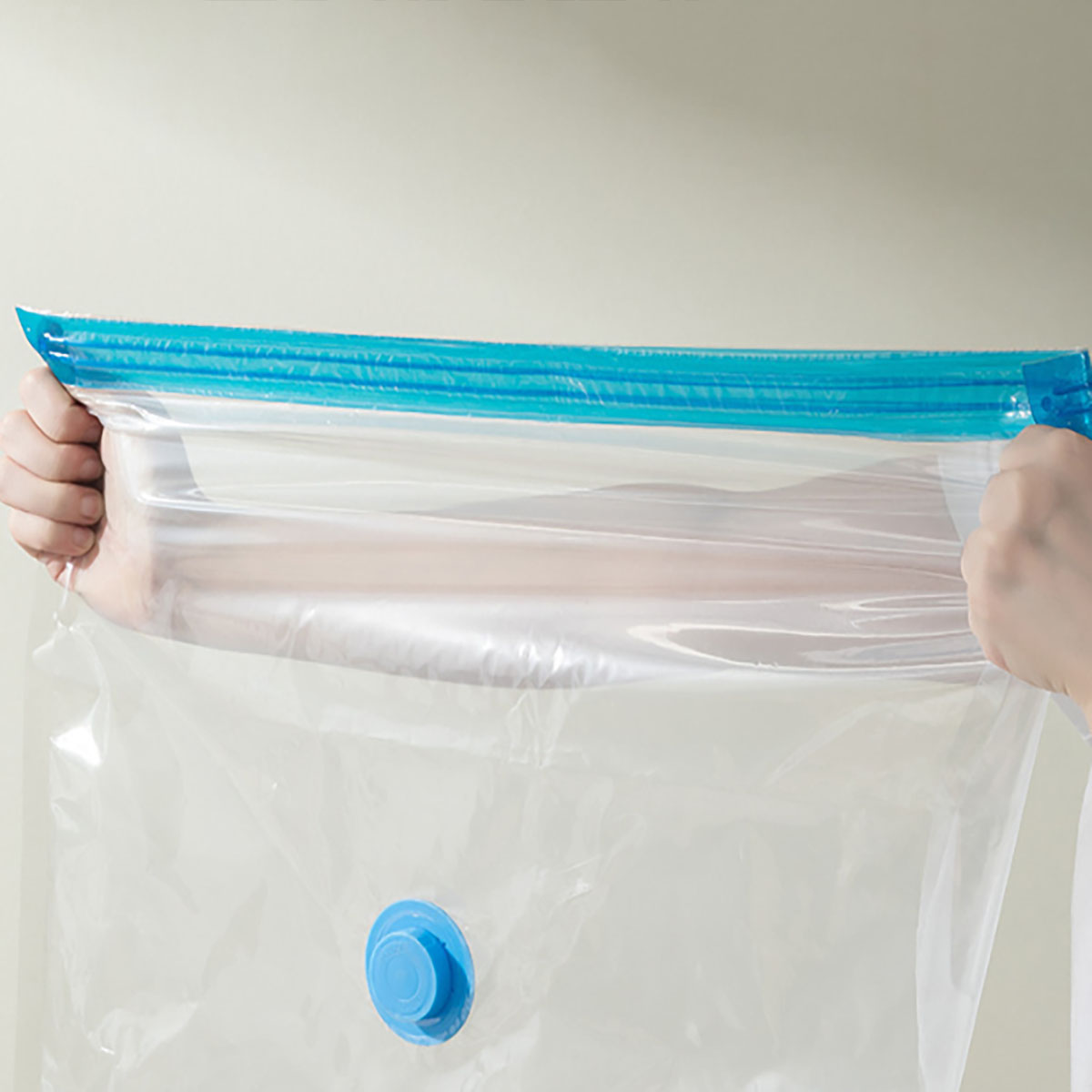 Vakuum-Aufbewahrungsbeutel für Kleidung, Bettdecken, Decken, Bettwäsche, Heimverpackungs-Organizer, ohne Pumpe