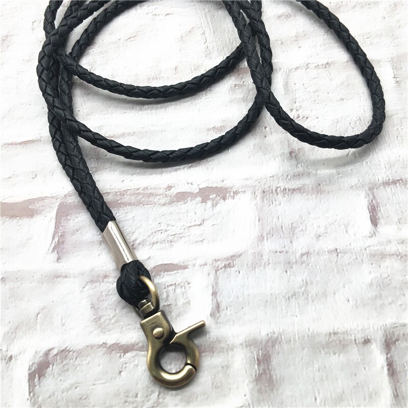 Soft Braided Lanyard Bronze Buckle Lanyard for keys ID Card Gym Mobile Phone Straps USB badge holder DIY Hang Rope