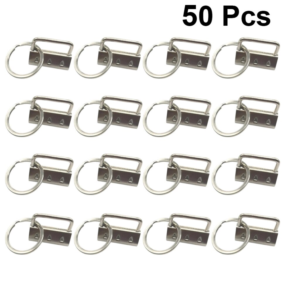 25Pcs 32mm DIY Fabric Key Chain Fob Wristlet with Key Ring for Lanyard Luggage Strap Accessories