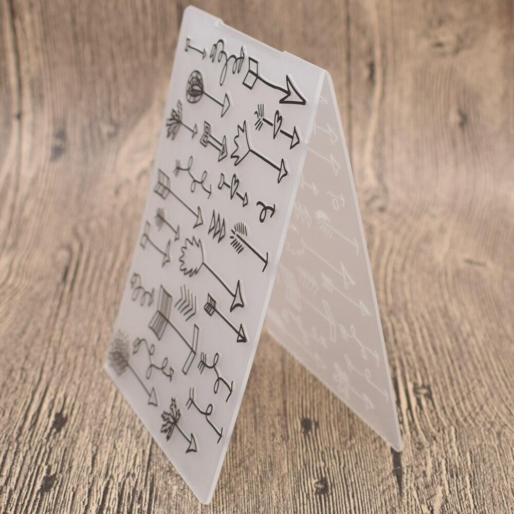 Love Arrow Plastic Embossing Folder Stencil Template For Scrapbooking Paper Greeting Card Photo Album Decoration