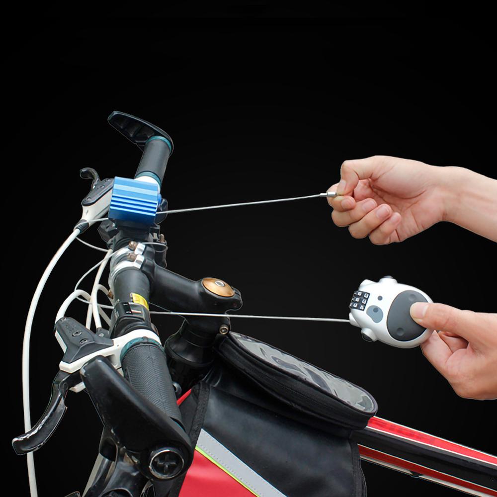 Mini Mechanical Password Padlock Suitcase Luggage Cabinet Door Metal Code Lock Retractable Bike Motorbike Helmet Lock L3