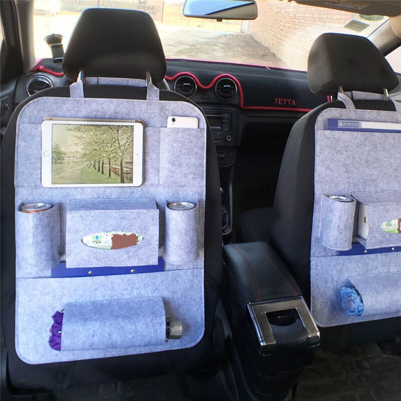 Universal Car Seat Side Opslag Mesh Netto Zak Bagage Holder Pocket Trunk Cargo Netten Organizer Auto Interieur Accessoires: 08Light Grey