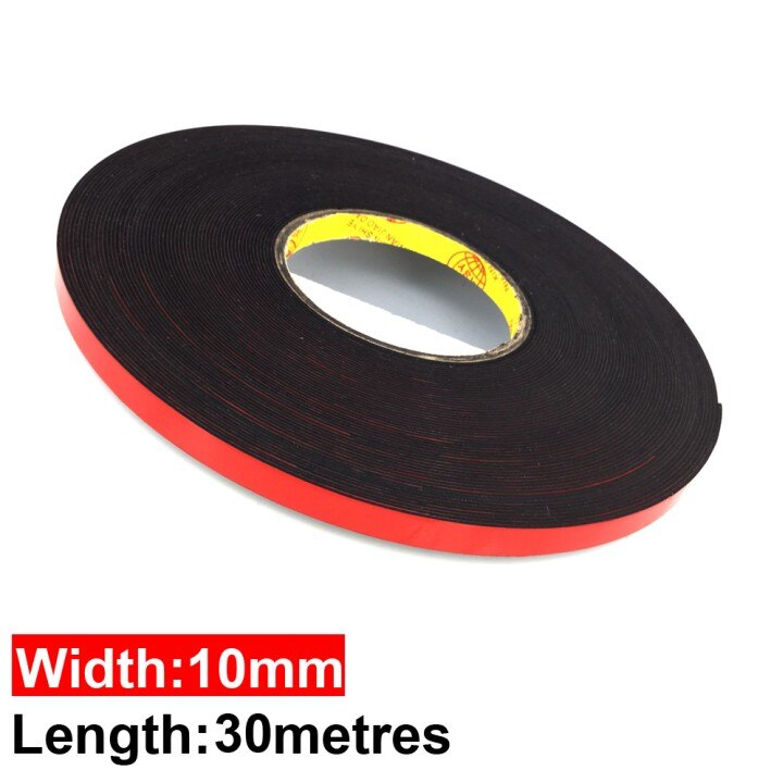 30 meter rulle reparasjon svart støvtett svamp skum tape dobbeltsidig lim, automatisk pakning telefon pcb forsegling (6mm, 10mm, 15mm): 10mm x30 meter