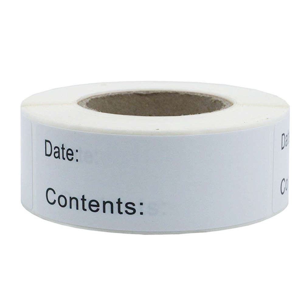 Etichette per alimenti dissolvibili di cibo sicuro 1x3 ''adesivi per congelatore per la conservazione della cucina perfetti per contenitori riutilizzabili-250 etichette per rotolo: YH205 nero-150pezzi