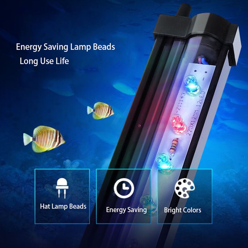 1W/2W/3W/4W Aquarium Light LED Waterproof Fish Tank Lighting Underwater Fish Lamp Aquariums Decor Plant Lamp 100-240V Lights