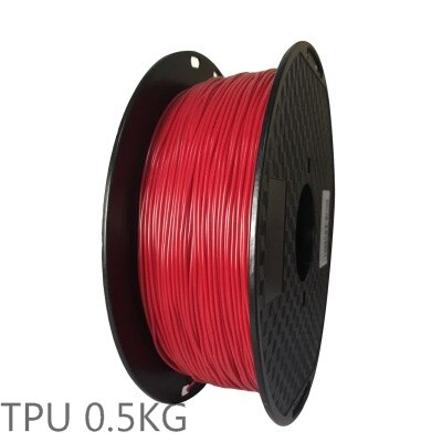 0.5KG TPU 3D Printer filament 1.75mm 500g Flex Soft Elastomer Rubber Material for 3D Printer Consumables: Red