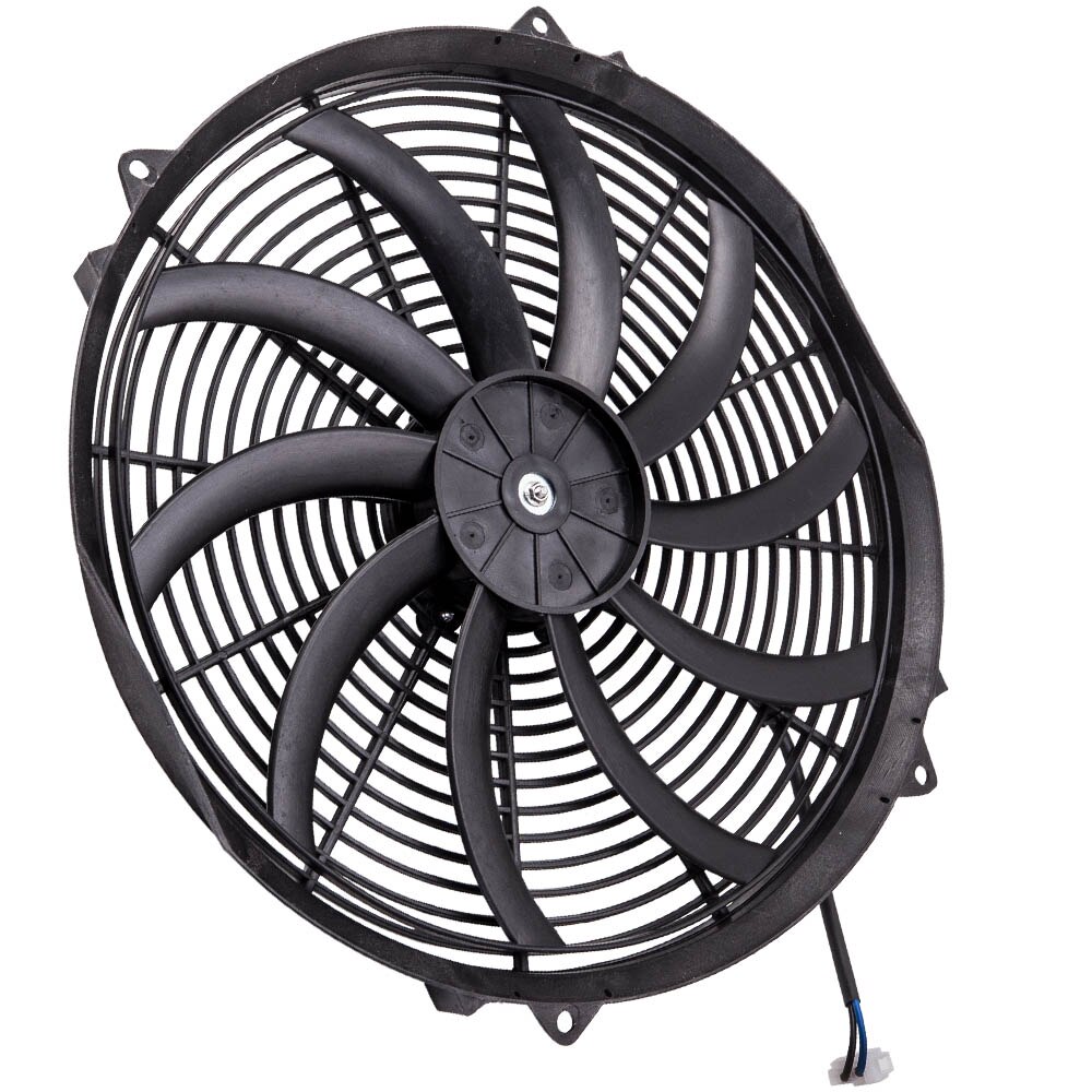 16 " 3000 cfm fläkt 10 blad radiator kylfläkt reversibel 12v termostat