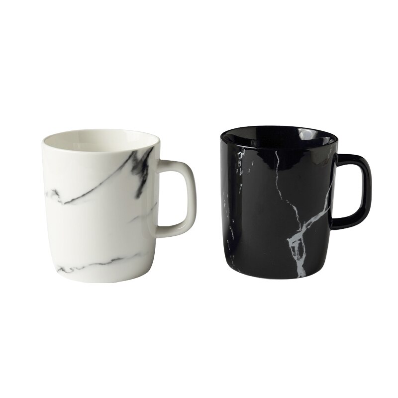 12OZ 350ML Modern Marble Decorative Pattern Ceramic Mug Home Office Porcelain Coffee Milk Tea Drinking Mug Drinkware