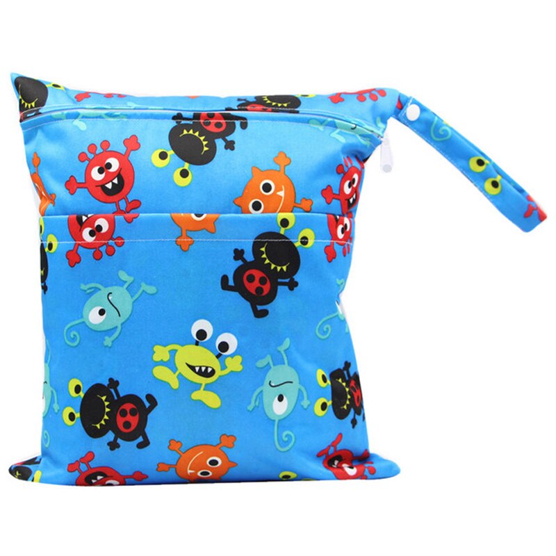 Balleenshiny nass trocken Tasche Mit Zwei Für Baby Windeln Windeln Wasserdicht Wiederverwendbare 36cm x 30cm Baby Windel tasche Veranstalter: T32
