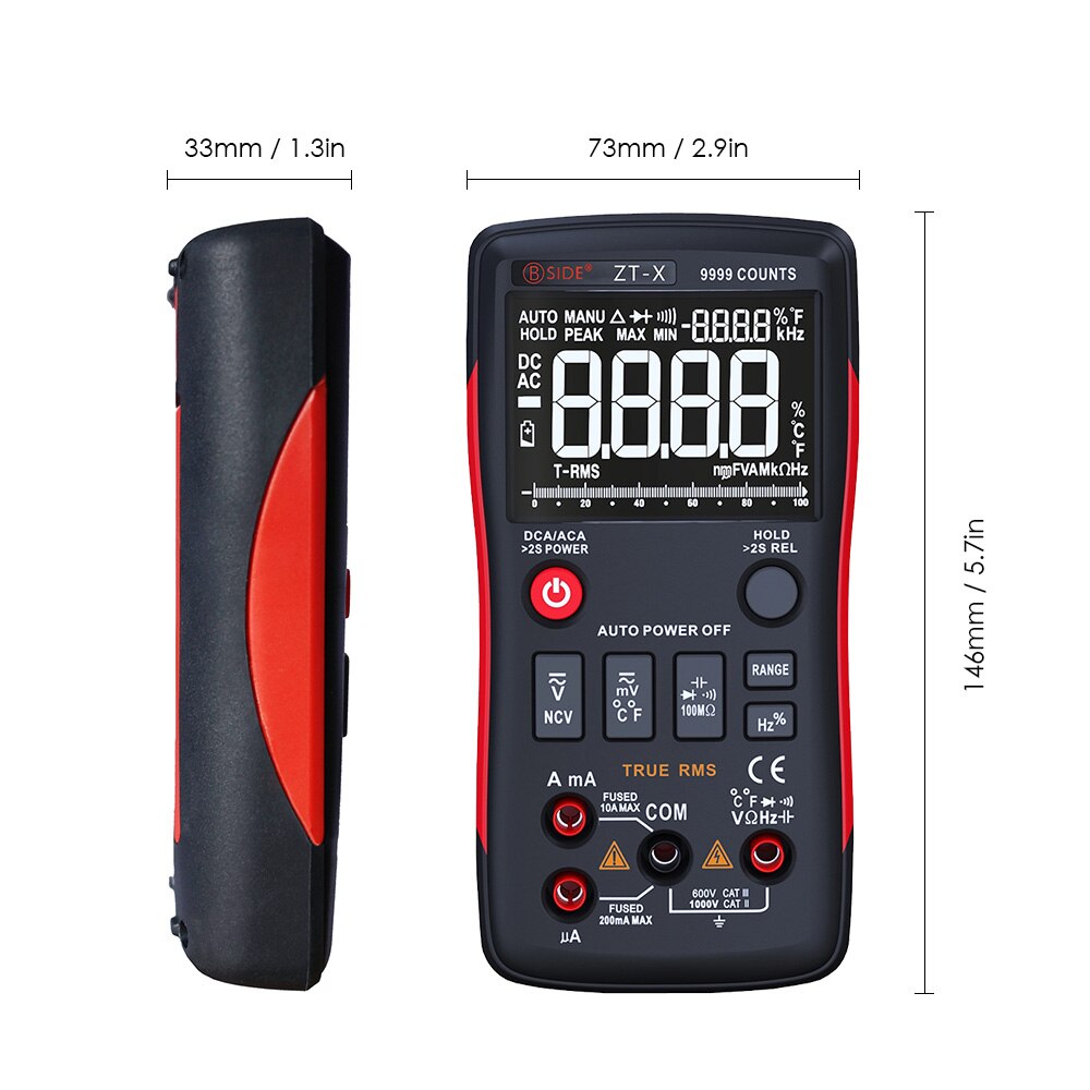 Kkmoon Digital Multimeter True Rms Handheld Multi Meter Multimetro Ac Dc Voltmeter Counts