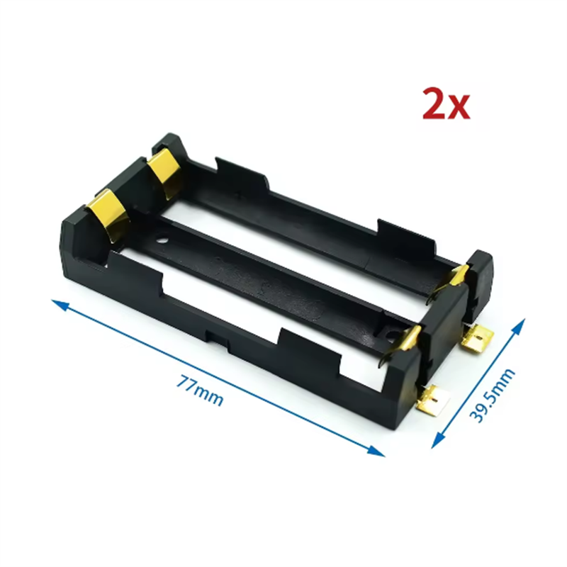 1x 2x 4x 18650 smt batterijhouder 18650 3.7v batterijbox opbergdoos container powerbank met bronzen pinnen: Blauw