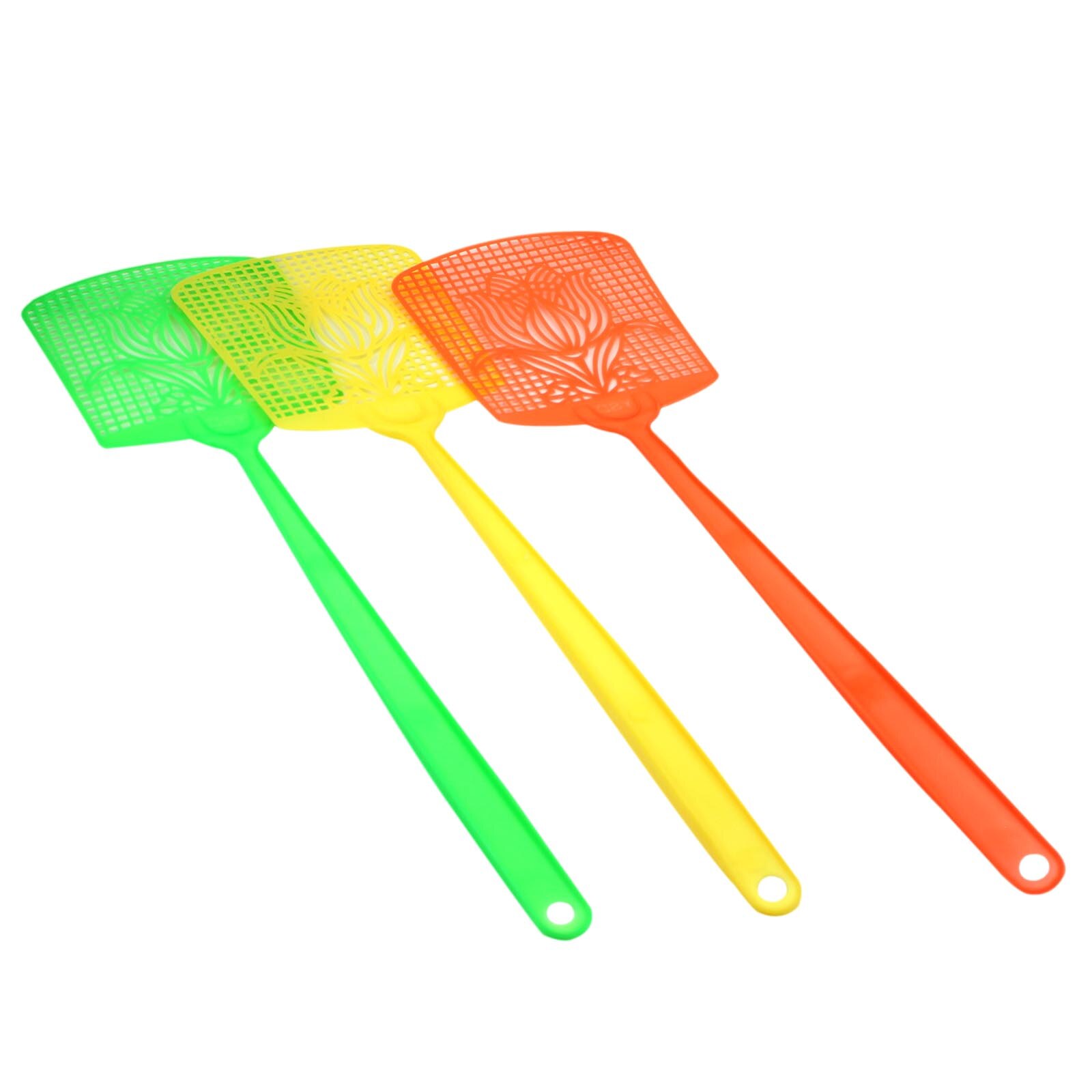 Multifunction Fly swatter Plastic Fly-swatter Portable Home Flexible and durable About 42.5cm*12cm Color random DIY Toy: Default Title