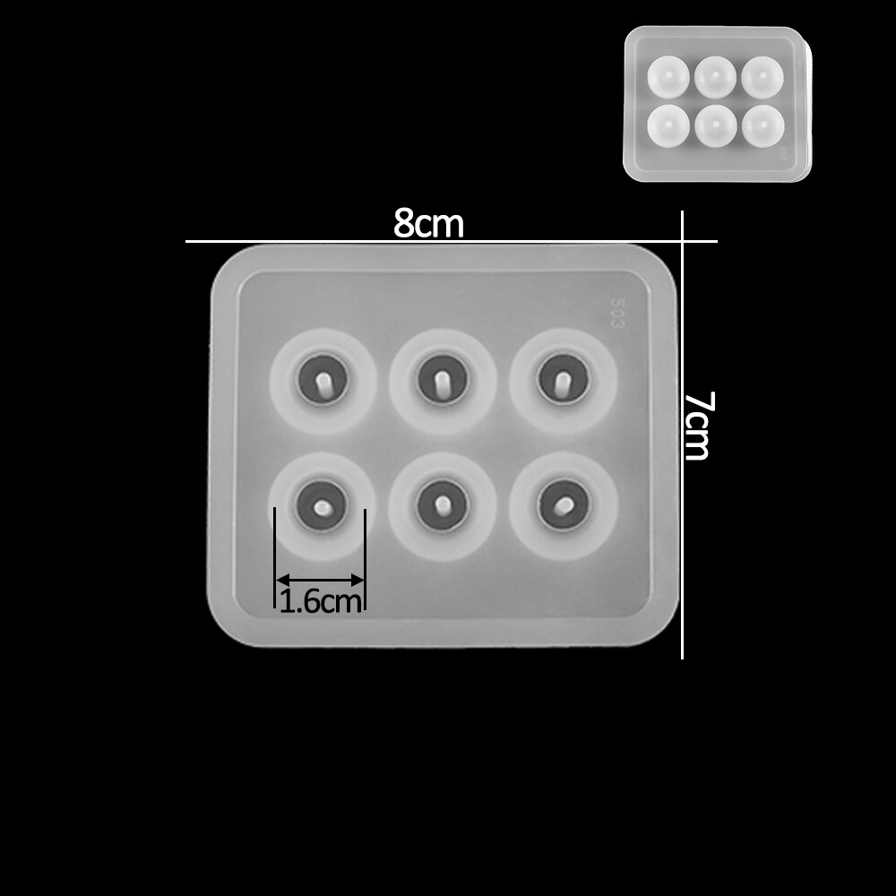 12 Pieces Resin Silicone Prismatic Mold 6 Grid Square Round Casting Mold Beads Pendant DIY Jewelry Making Finding Tools: 12