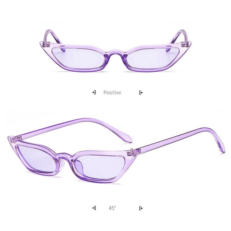 Cat 'S Eye Zonnebril Mode Uv 400 Zonnebril Kleine Frame Persoonlijkheid Sharp Hoek Zonnebril