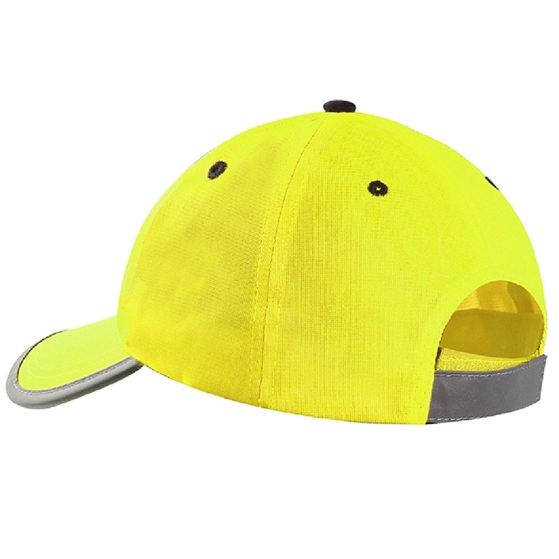 ANPWOO High Visibility Reflective Baseball Cap Yellow Safety Hat Work Safety Helmet Washable Hat Safety Traffic Cap