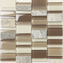 Beige khaki lysebrun glas sten marmor væg flise køkken backsplash badeværelse mosaik fliser ybl 003