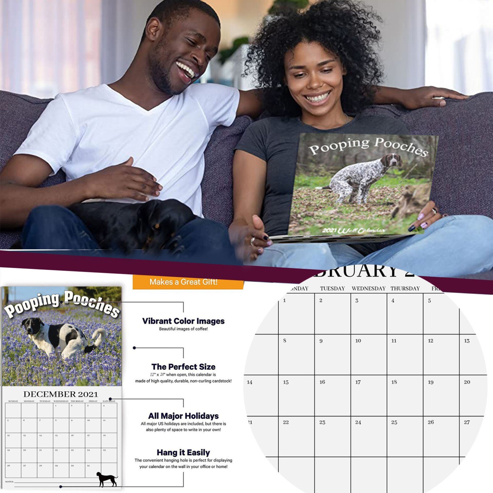 Kawaii Cute Calendar Pooping Dogs Calendar Pooping Dogs Wall Calendar For White Elephant Wall Calendars