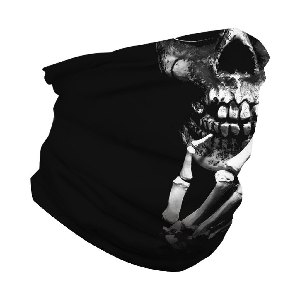 Unisex Skull Bandana Face Halloween Scarves Seamless Digital Print Neck Gaiter Tube Mask Unisex UV Sun Smooth Breathable scraf